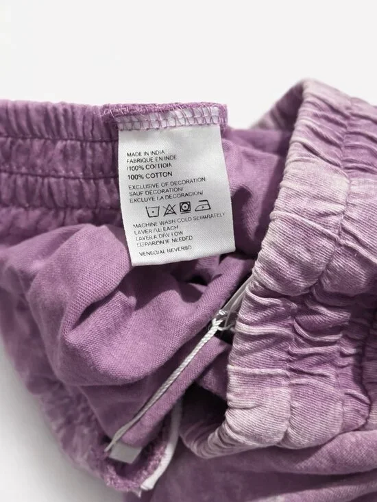 Purple Tie Dye Joggers đź’ś Graphic Sweatpants L | Bloom POP - Picture 9 of 9